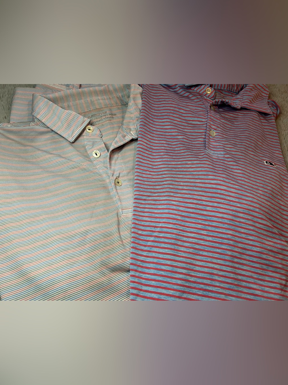 Vineyard Vines OTG Sankaty Polo Shirt Mens Medium Striped Golf Performance (2)